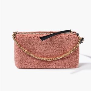 Shearling chain shoulder bag